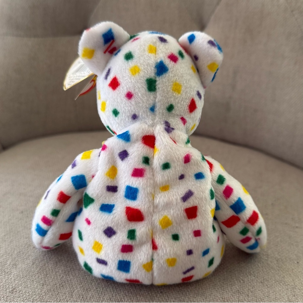 Ty Beanie Baby 'Confetti' Plush Bear - TY 2K - Picture 2 of 4